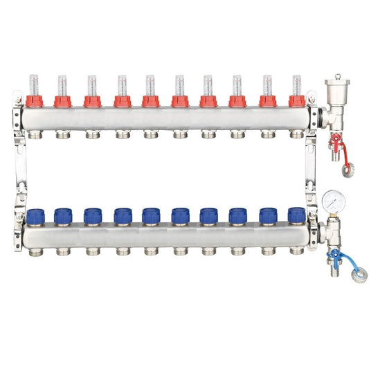10 PORT STANDARD DESIGN UFH MANIFOLD