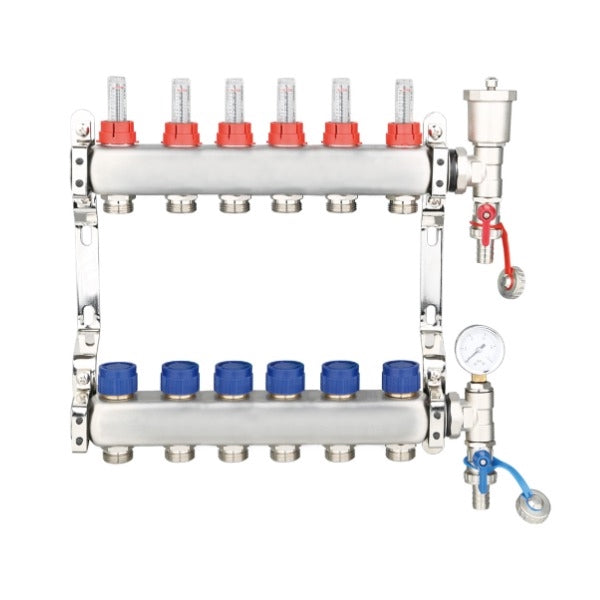 6 PORT STANDARD DESIGN UFH MANIFOLD
