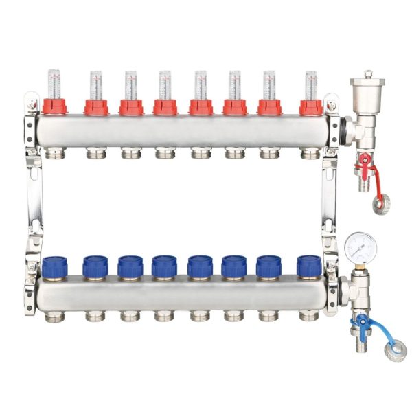 8 PORT STANDARD DESIGN UFH MANIFOLD