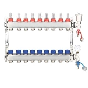 9 PORT STANDARD DESIGN UFH MANIFOLD