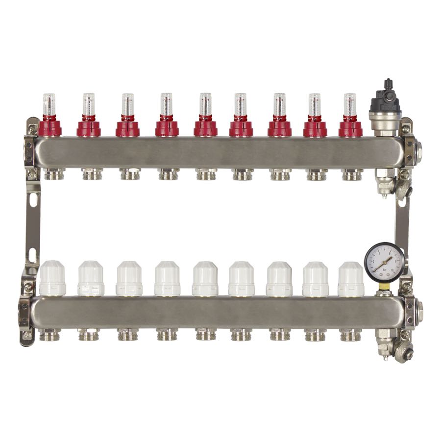 9 PORT ADVANCE DESIGN UFH MANIFOLD